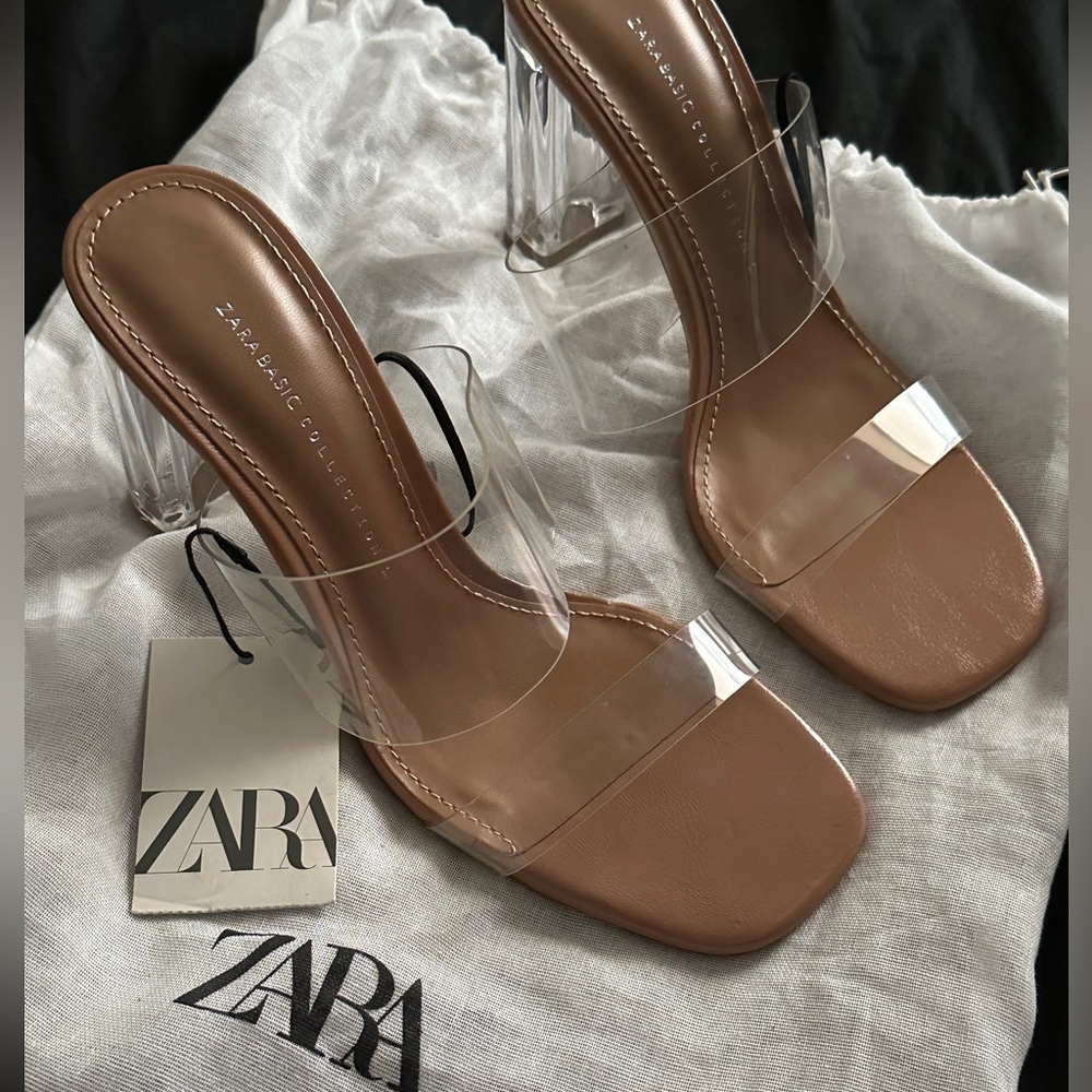 Zara Clear Sandal Heels